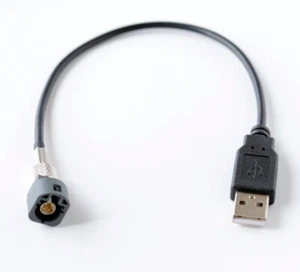 Car CD Retrofit USB Change wire Adapter Cable HSD LVDS Fakra G-USB Blue Grey - Foto 1 di 4
