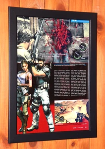 Resident Evil 5 PS3 Xbox 360 Capcom Promo Rare Small Poster / Ad Page Framed - Picture 1 of 7
