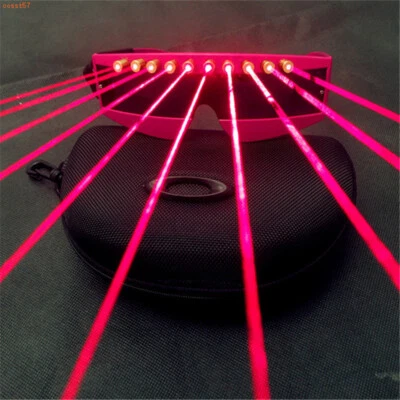 LED Laser Glasses Bar Party Stage Show Props Glowing Glasses Rechargeable 350mAh - Image 1 of 4