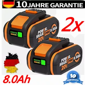 2X 8000mAh 20V MAX 8,0Ah Batería Para Worx Original Batería De Repuesto WA3553 WA3556 WA3551 - Imagen 1 de 16