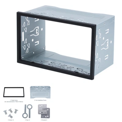 Double 2Din Radio Stereo Install Bezel Panel Mount Dash Kit Fit For Car SUV - Image 1 of 4