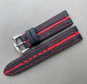 Size 18 19 20 21 22 23 24 25 26mm Genuine Cowhide leather Watch Strap Band - Picture 1 of 11