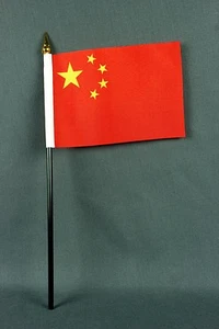 Kleine Tischflagge China 10x15 cm "Basic" mit PVC-Mast, ohne Sockel - Bild 1 von 1