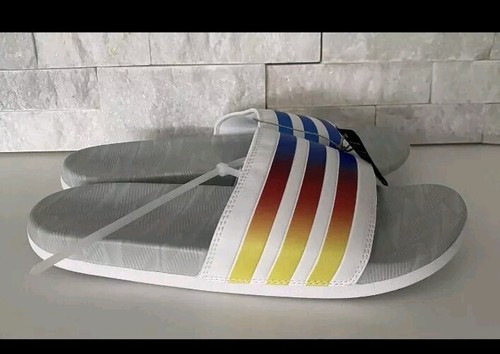 Adidas Adilette Slide Unisex Uomo 12 Donna 13 Comfort Imbottito Arcobaleno Gx7222