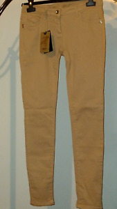 Jeans donna Patrizia Pepe 29 skinny beige 42 / 44 pantaloni cotone elasticizzato