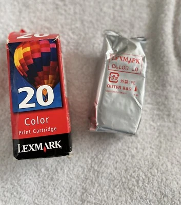 Ink Cartridge Lexmark 20 Color Genuine OEM Inkjet Expired Open Box - Image 1 of 4