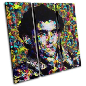 Ayrton Senna Pop Iconic Celebrities TREBLE CANVAS WALL ART Picture Print - Picture 1 of 1