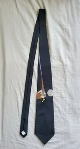 vintage 90's Golf Tie Tack Tee - Unique Vicky Davis Tie 57"× 4", 100% silk - Picture 1 of 5