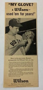1956 Wilson baseball glove ad ~ TED WILLIAMS ~ My Glove? ~ Red Sox - Picture 1 of 1