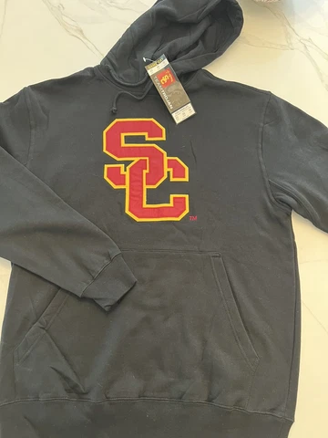 Southern Cal Trojans Hoodie large Stitched on lettering new with tags USC Cover