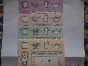 serie buoni d'acquisto argenteria Bologna 400,300,200,100 lire 1977 - Imagen 1 de 1