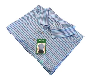 IZOD Golf Men’s XXL Blue/Pink Striped Shirt NWT, $65 MSRP - Picture 1 of 11