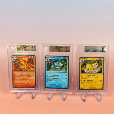 JOLTEON/VAPOREON/FLAREON COSMOS POKEMON 2025 PRE BLACK STAR PROMO ENG BGS - Bild 1 von 2