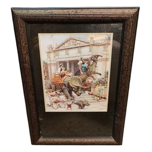 Dinotopia "Dinosaur Parade" James Gurney stampa incorniciata 28,5" x 20,25" decorazione moody - Foto 1 di 3