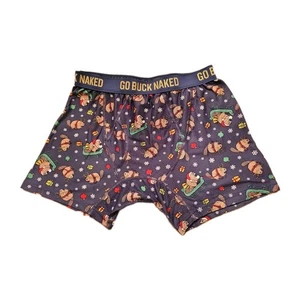 Duluth Mens Size Large Buck Naked Sledding Beaver Pattern Boxer Briefs NWOT - Picture 1 of 3