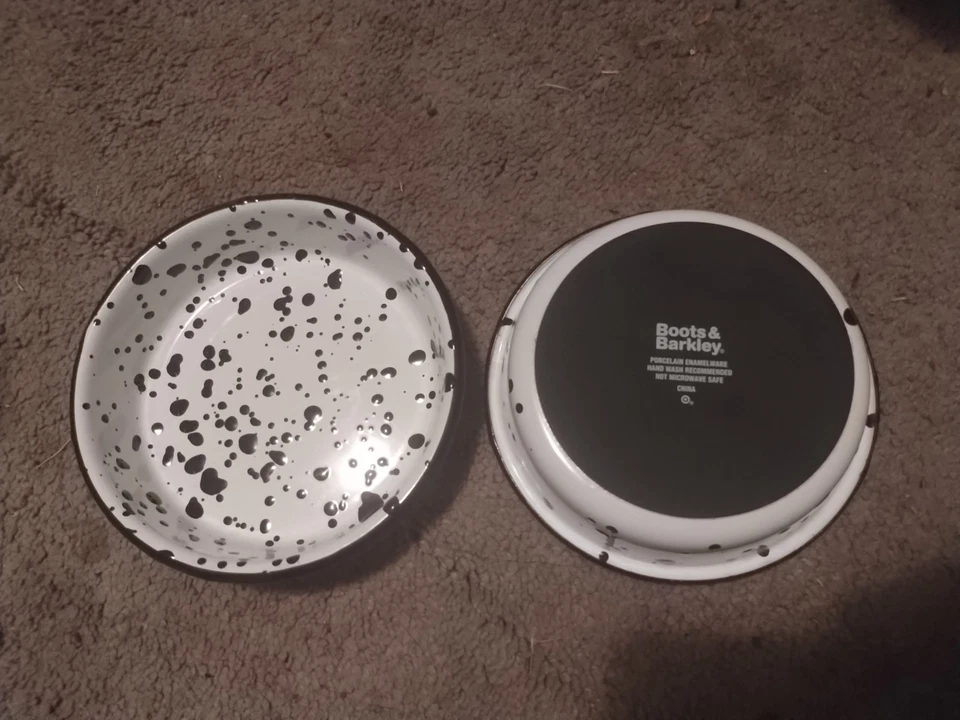 Boots & Barkley Stoneware Dog Or Cat Set Of 2 Pet Bowls, Snack And Sip New - Image 1 of 1