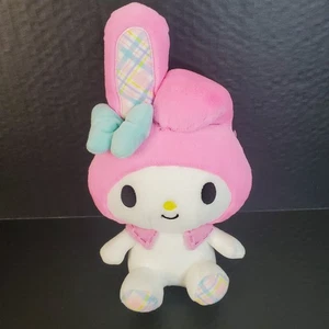 Peluche Hello Kitty Sanrio My Melody Bunny 2024 11" pies a cuadros orejas Kawaii  - Imagen 1 de 9