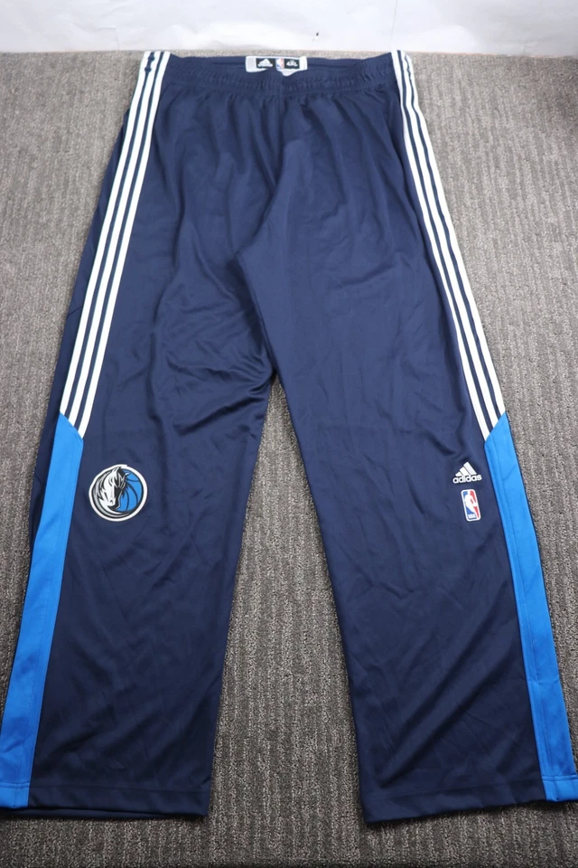 Y2K adidas Dallas Mavericks NBA Authentic Snap Track Pants Men 4XL extra Long - Image 1 of 4