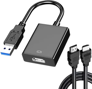 USB to HDMI Adapter with 6FT HDMI Cable, USB 3.0 to HDMI Full 1080P Video Audio - Picture 1 of 1