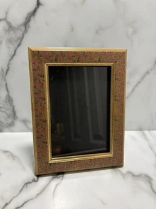 Goldfarbener verzierter floraler Bilderrahmen MCM Stil, 5 x 7" im Foto - Bild 1 von 6