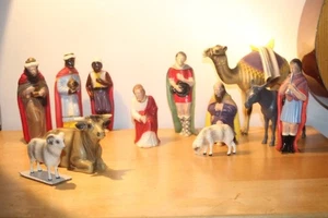 Vintage hochwertige Krippenfiguren Konvolut 12 Figuren Krippe - Bild 1 von 7