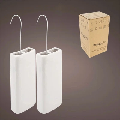 Bonaura - Wasserverdampfer für Heizkörper 2er Set Luftbefeuchter Keramik weiß - Bild 1 von 2