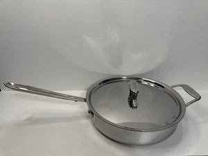 All-Clad d5 Stainless 4QT Deep Sauté Pan With Lid - Picture 1 of 9