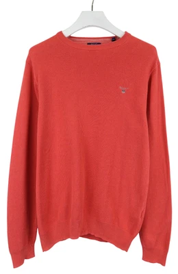 Gant Pull Homme Grand Rouge Tricot Col Rond Avec Logo - Photo 1/4