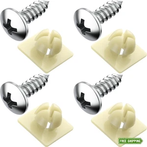 Edelstahl Kennzeichenschrauben mit Nyloneinsätzen, rostfrei (4er Set) - Bild 1 von 8