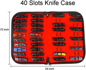 Knife Display Case, Knife Case, Knife Storage Case for 40+ Pocket Knives, Foldin - Picture 1 of 24