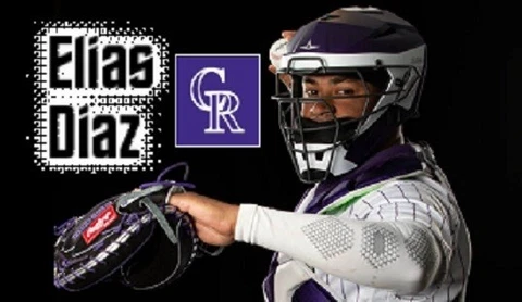 Elias Diaz Colorado Rockies Baseball Refrigerator Magnet #01 Cover