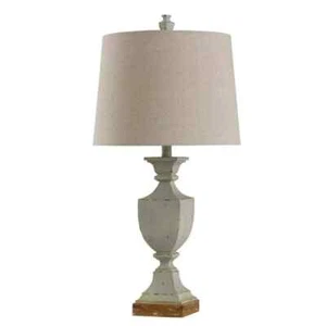 StyleCraft Poly 30.25 in. Blue, Brown Farmhouse Table Lamp - Picture 1 of 4