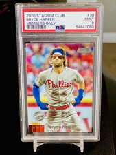 2020 Topps Stadium Bryce Harper PSA 9 POP 1 Members ONLY 1; 28,000 Pack Odds