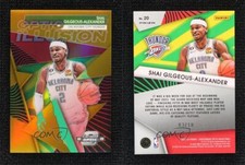 2022 Panini Contenders Optic Illusion Gold Prizm /10 Shai Gilgeous-Alexander #20