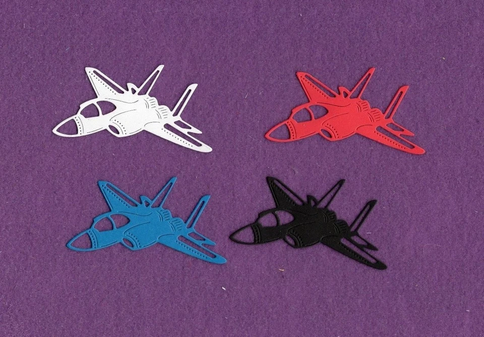 Tarjetas de álbum de recortes troquelados militares de la fuerza aérea jet fighter EE. UU. Foto 1 de 1