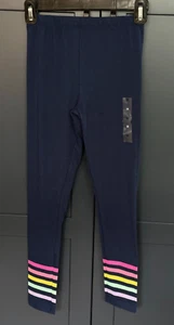 Epic Threads Girls Navy Sea Leggings with Colorful Bottom Striping - Size Medium - Picture 1 of 5