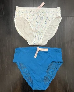 Victoria Secret Two Cotton Bikini Underwear Women’s Size M - Picture 1 of 2