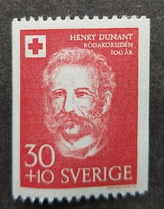 *FREE SHIP Sweden Henry Dunant Nobel Peace Prize 1959 Red Cross Health stamp MNH - Picture 1 of 5