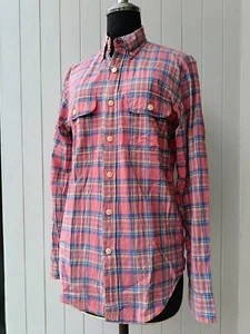 Jcrew madras plaid double pockets slim fit XS shirt - Picture 1 of 13