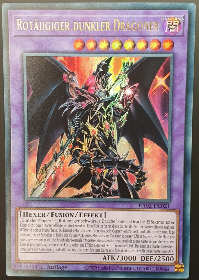 Rotäugiger Dunkler Dragoner Yugioh deutsch RA02-021 Rotäugiger Drache Magier - Bild 1 von 1