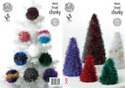 Tinsel Chunky Knitting Pattern Festive Christmas Trees & Baubles King Cole 9035