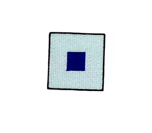 Flag patch embroidered international maritime nautical navy signal S Sierra - Bild 1 von 1