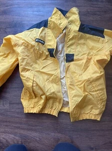 Boys Columbia, Rain Jacket/Windbreaker, Yellow/Black Size 10/12 - Picture 1 of 5