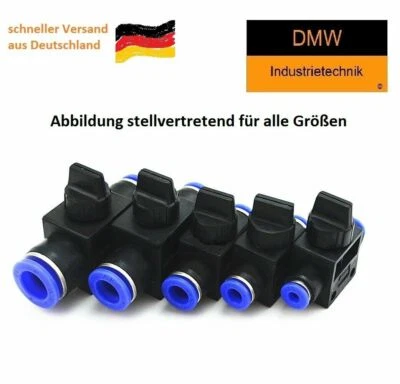 DMW INDUSTRIETECHNIK Pneumatik Absperrventil Druckluft Absperrhahn Zweiwegeventil Kugelhahn Ventil