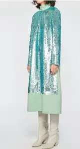 Abito da cocktail reversibile Tibi Runway $1,195 paillettes manica lunga nuovo con etichette (taglie: 4, 6) - Foto 1 di 12