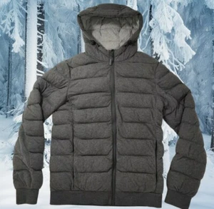 Hackett London 哈克特倫敦 雪 連帽衫灰色大理石絎縫羽絨外套男款 小的 碼 - Picture 1 of 13