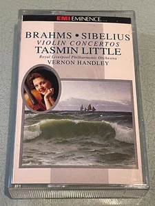 Brahms & Sibelius - Violin Concertos - Tasmin Little - Audio Cassette Tape Album - Picture 1 of 5