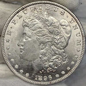 1896 P 1 $ Morgan Dollar ||| Problemfrei, Stempelglanz, toll aussehende Münze! - Bild 1 von 2