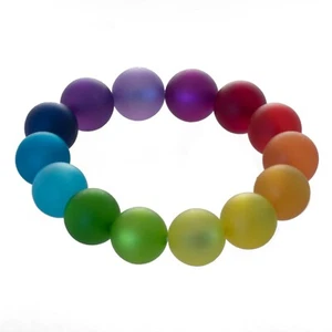 Polaris Perlen Armband auf Gummi 14 mm Perlen Perlenarmband - Bild 1 von 22