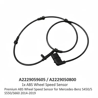 Sensor de velocidad de rueda ABS delantero izquierdo o derecho para Mercedes-Benz W222 S450 S550 S560 Foto 1 de 4